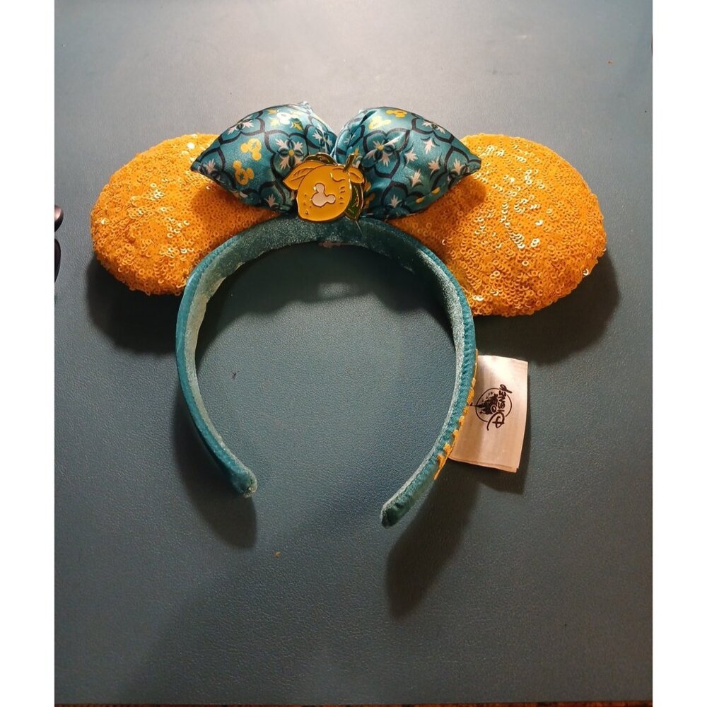 Disney Parks Epcot Saluti Limoncello Italy Minnie Mouse Ears Headband Lemon
